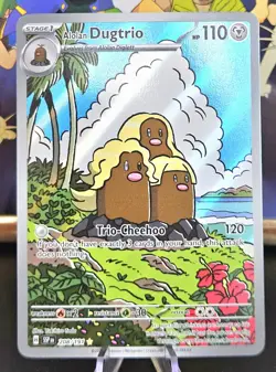 MINTY Alolan Dugtrio 208/191🌟 Pokemon TCG Illustration Rare Holo Surging Sparks - Image 1