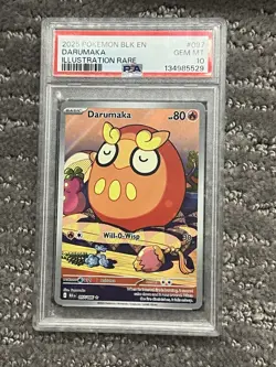 2025 Darumaka Illustration rare Pokemon Black Bolt English, PSA 10 - Image 1