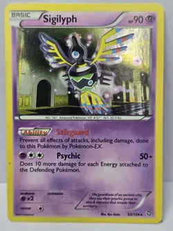 Sigilyph 52/124 Holo Rare Dragons Exalted Pokemon LP - Image 1