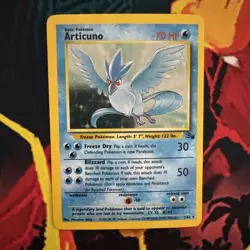 Pokemon TCG Articuno Fossil 2/62 Holo Unlimited Holo Rare - Image 1