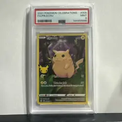 2021 POKEMON CELEBRATIONS #005 FULL ART/PIKACHU PSA 9 - Image 1