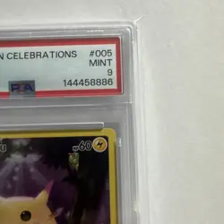 2021 POKEMON CELEBRATIONS #005 FULL ART/PIKACHU PSA 9 - Image 3