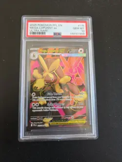 Pokemon 2025 Mega Lopunny EX 115/094 PSA 10 Gem Mint - Image 1