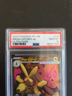 Pokemon 2025 Mega Lopunny EX 115/094 PSA 10 Gem Mint - Image 3