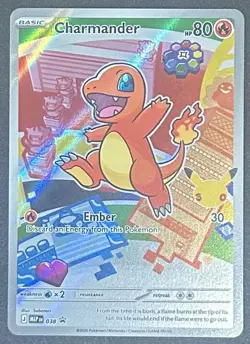 Charmander 038 Black Star Illustration Rare NM Holo - First Partner Pokemon TCG - Image 1