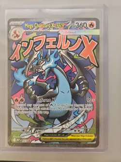 Pokemon TCG Mega Charizard X ex #23 Mega Evolution Promo Phantasmal Flames NM - Image 1