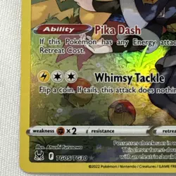 Pokemon Pikachu TG05/TG30 Ultra Rare Full Art Holo Lost Origin 2022 - Image 5