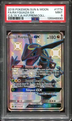 Rayquaza GX Pokemon Alternate Art Promos 177a/168 PSA 9 - Image 1