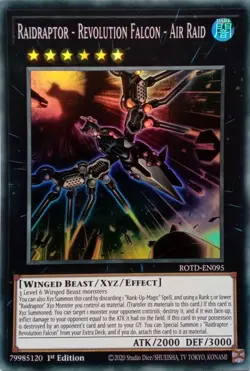 ROTD-EN095 RAIDRAPTOR - REVOLUTION FALCON - AIR RAID SUPER RARE 1ST ED YuGiOh - Image 1