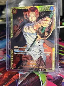 • Shanks • OP01-120 Secret Rare SEC Premium Booster Holo Foil One Piece TCG NM - Image 1