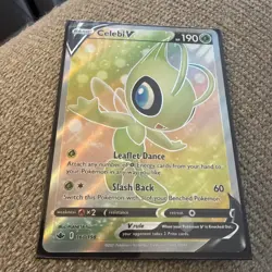 Pokemon Card Celebi V 160/198 Chilling Reign FULL ART HOLO - Image 1