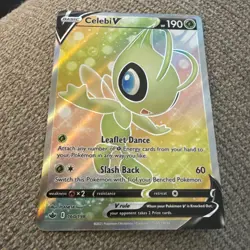 Pokemon Card Celebi V 160/198 Chilling Reign FULL ART HOLO - Image 3
