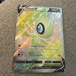Pokemon Card Celebi V 160/198 Chilling Reign FULL ART HOLO - Image 4