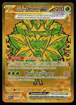 Teal Mask Ogerpon ex 177/131 Holo Secret Rare Prismatic Evolutions Pokemon Card - Image 1