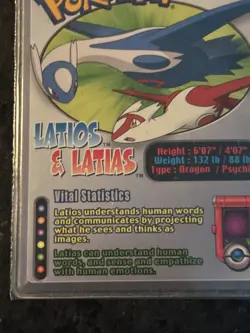 2002 Pokemon Latios & Latias Special Wendy's Kid's Meal Card Sealed #09/15 - Image 2