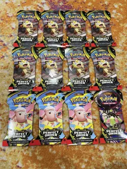Pokemon TCG Perfect Order Sleeved Booster Pack Lot of 12 - Image 1