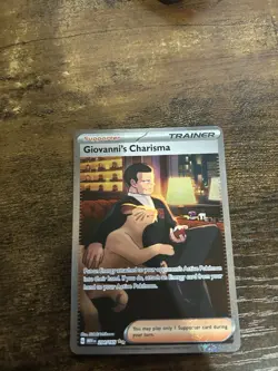 Pokemon TCG Giovanni's Charisma Trainer 204/165 Scarlet & Violet 151 Holo Rare - Image 1