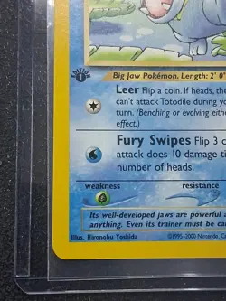 Pokemon - Neo Genesis - Totodile 81/111 - 1st Edition Condition NM - Image 3