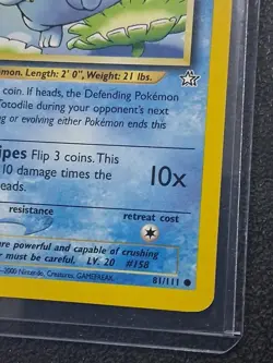 Pokemon - Neo Genesis - Totodile 81/111 - 1st Edition Condition NM - Image 4