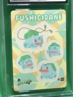 CGC 10 Gem Bulbasaur Fushigidane #20 VTG Pokemon Sealdass Fancy Graffiti Pt. 2 - Image 4