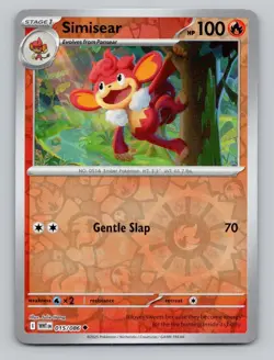 Reverse Holo Simisear 015/086 Uncommon White Flare Pokemon - Image 1