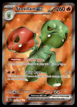 Scovillain ex 216/191 Ultra Rare Surging Sparks Pokemon Holo Lightly Played - Image 1