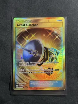 Pokemon TCG Great Catcher Hyper Rare Gold Cosmic Eclipse 264/236 Mint Pack Fresh - Image 1