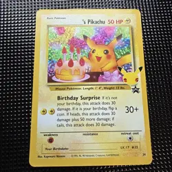 TCG POKEMON CELEBRATIONS BIRTHDAY PIKACHU HOLO 24 #2 - Image 1