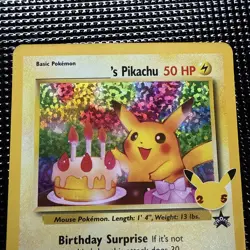 TCG POKEMON CELEBRATIONS BIRTHDAY PIKACHU HOLO 24 #2 - Image 2