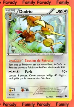 Dodrio 90pv 117/162 XY Impulsion Turbo Carte Pokemon Rare neuve fr - Image 1