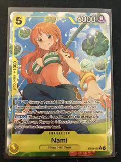One Piece CCG Nami EB03-053 SR Parallel Alt Art English Heroines Edition - Image 1