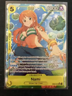 One Piece CCG Nami EB03-053 SR Parallel Alt Art English Heroines Edition - Image 2