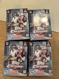 2025 Topps Chrome NFL Football Hanger Box Lot of 4 Brand New Sealed (4x Boxes) - Image 1
