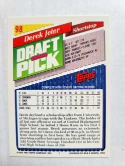 1993 Topps Derek Jeter Rookie Card #98 New York Yankees Hall Of Fame HOF - Image 2