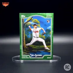 Spencer Schwellenbach RC 2025 Topps x Bob Ross /75 SP Joy of Baseball - Image 1