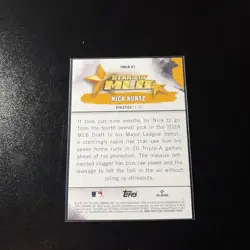 2025 Topps Update Series Nick Kurtz Stars of MLB #SMLB-61 (RC) - Image 4
