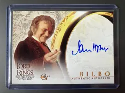 Lord of the Rings FOTR Ian Holm as Bilbo Baggins Autograph Auto Card - Image 1