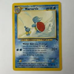 Pokemon TCG Wartortle Card 15/18 Southern Islands 2001 Non-Holo, Vintage NM - Image 1