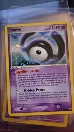 Pokemon Unown Unseen Forces Rare H/28 2005 TCG Card - Image 1