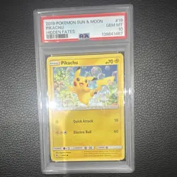 Pikachu 3-Card Lot Hidden Fates 2019 PSA 10 #19 Holo Full Art English - Image 4