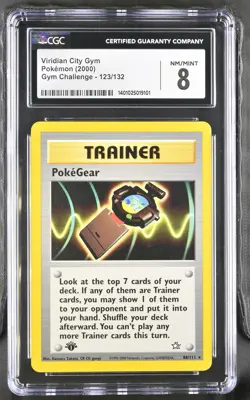 Viridian City Gym Gym Challenge 123/132 Pokemon Card CGC 8 - Image 1