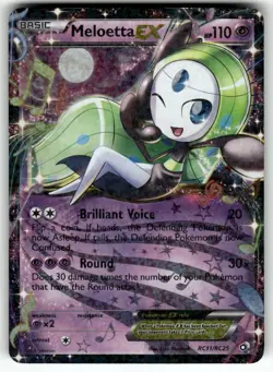 Meloetta EX RC11/RC25 Legendary Treasures: Radiant Collection MP Pokemon Card - Image 1