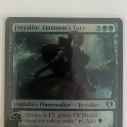NMT MTG Freyalise, Llanowar's Fury Commander Masters Foil Green Planeswalker - Image 2