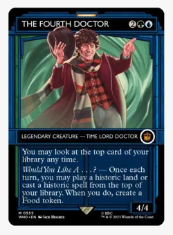 The Fourth Doctor (Foil Showcase) MTG WHO Simic Historic Food Top Deck | NEW NM - Image 1