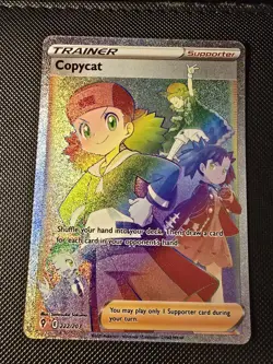 Pokemon Evolving Skies Copycat Full Art Rainbow Holo Card 222/203 Secret Rare - Image 1