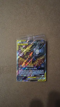 Pokemon Moltres Zapdos Articuno GX SM210 Stained Glass Promo Sealed Hidden Fates - Image 1