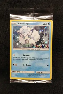 Pokemon "Alolan Vulpix" 21/145 Toys-R-us *Holo* English - NM - *Sealed* - Image 1