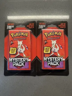 Lot Of 2 NEW SEALED 2025 Pokemon Mystery Pack Mewtwo Possible Vintage Chase Pack - Image 1