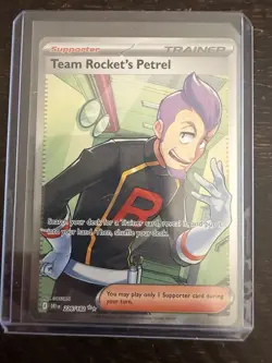Pokemon Team Rocket's Petrel Ultra Rare Holo Trainer Sv10 226/182 English - Image 1