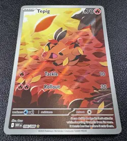 Pokemon Tepig Illustration Rare IR Full Art Holo 096/086 White Flare - Image 2